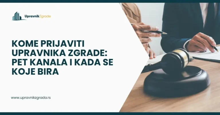Kome prijaviti upravnika zgrade