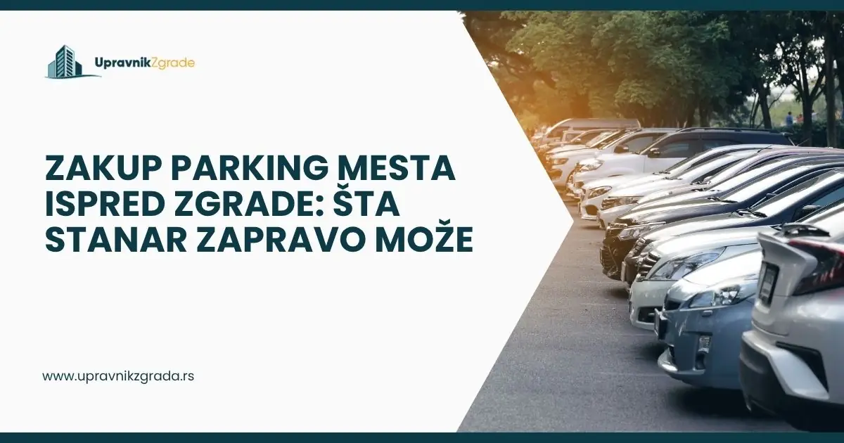 Zakup parking mesta ispred zgrade